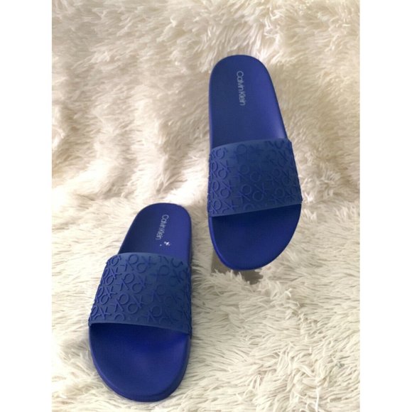 Men’s Sandals Size 9 Calvin Klein Alva Slides  Blue Cobalt Round open toe main image 4